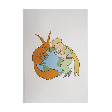 Antoine de Saint-Exupéry: The Little Prince and the Fox Protect the Earth - Lithograph