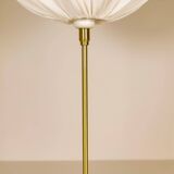Large brass table lamp by Aage Petersen, for Le Klint, Denmark, 1970s.
