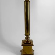 Important Tiffany-style lamp, bronze and stained glass – 20th century
