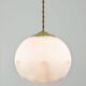 Mid-Century Italian Brass & Opaline Pendant Lamp