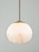 Lampe suspendue en laiton et opaline italienne du milieu du siècle