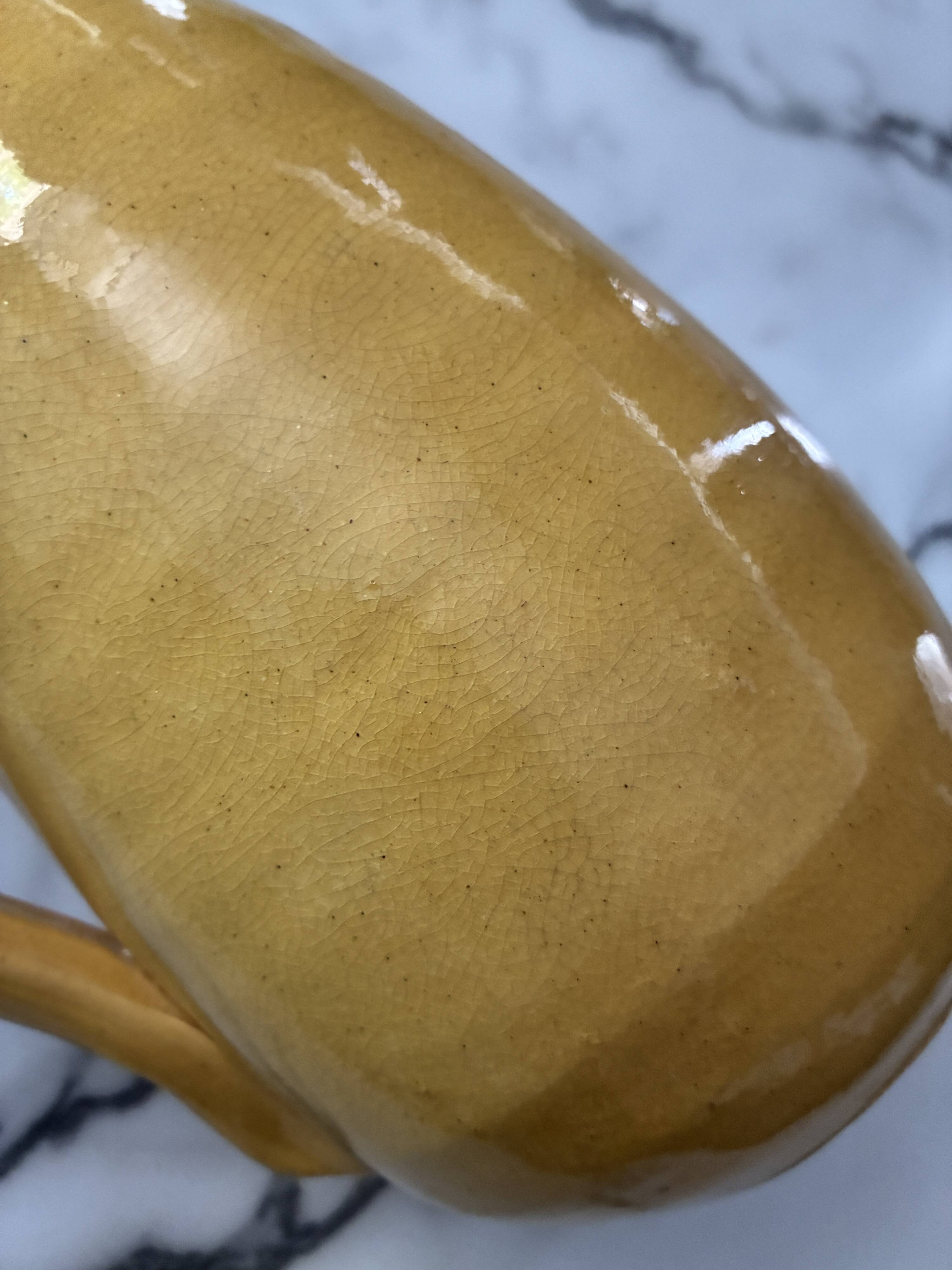 Glazed terracotta jug