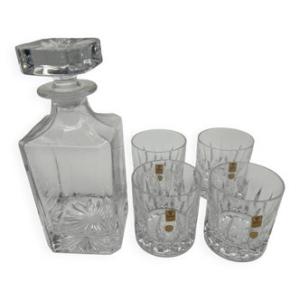 Nachtmann, crystal whisky set, carafe and 4 glasses