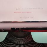 Machine à écrire Olivetti Lattera 32, verte, vintage 1965
