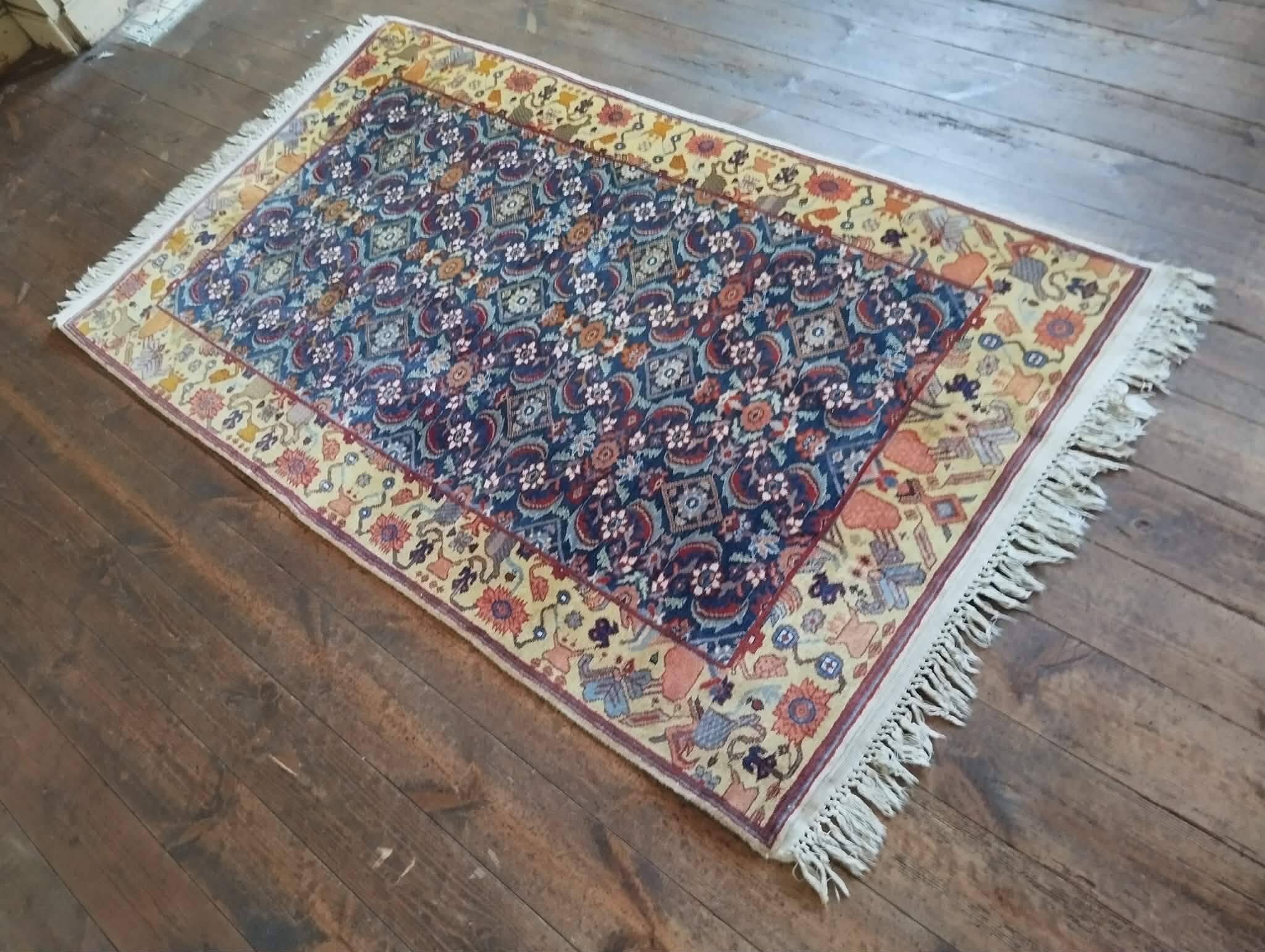 Handmade Indo Herati rug 157x90cm