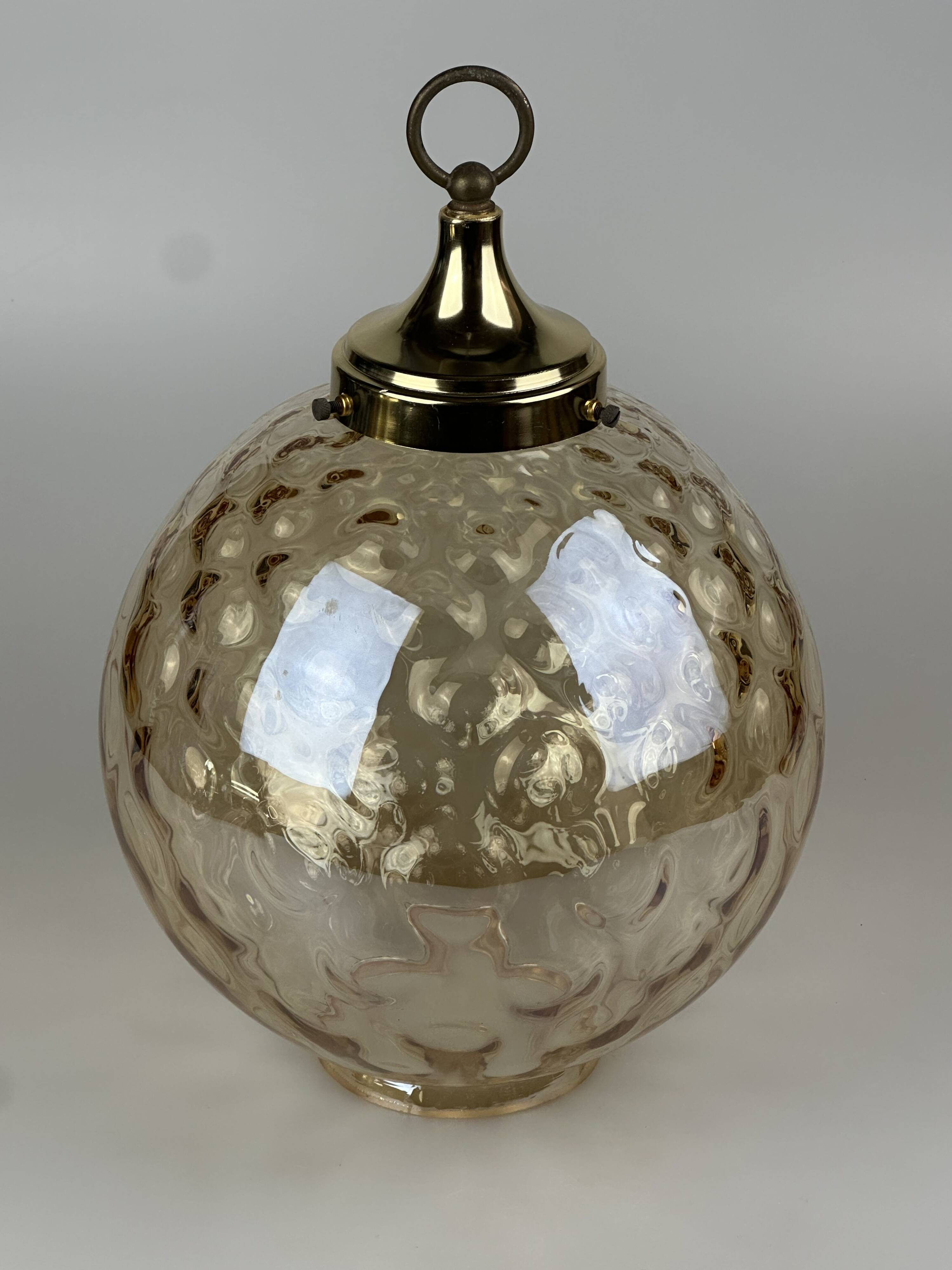 60s 70s ceiling lamp hanging lamp by Glashütte Limburg Germany Space Age