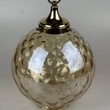 60s 70s ceiling lamp hanging lamp by Glashütte Limburg Germany Space Age