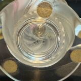 Pair of lamps "Ermenonville" signed Lalique - Crystal, vintage 1960s