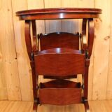 Table d'Appoint En Acajou , Anglaise , Porte Revue