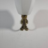 Vintage wall lamp in brass and art deco glass