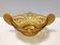 Art Deco Amber Blown Glass Bowl or Centerpiece by Brockwitz, Germany