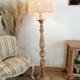 Vintage wooden floor lamp