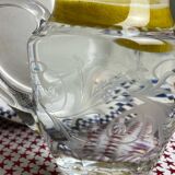 Large engraved crystal pitcher