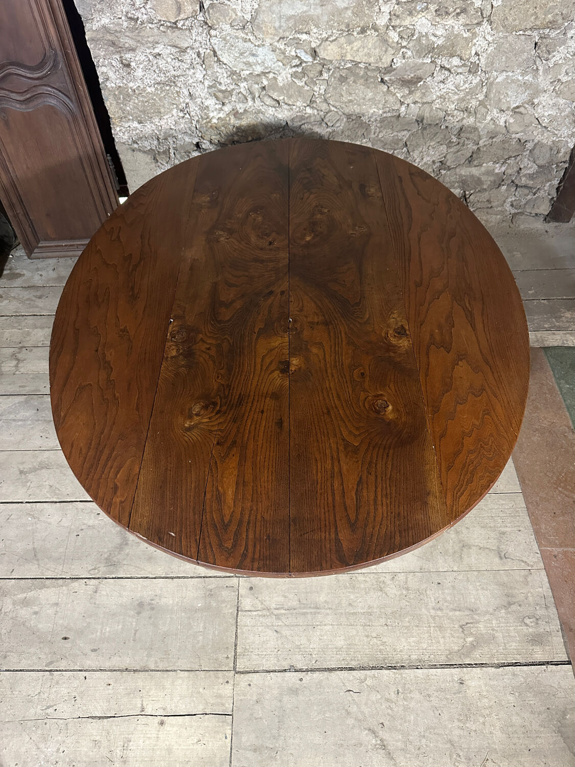 Ancienne table à volets ovale