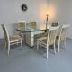 Table et 6 chaises design thonet  laquage craquelé années 80 vintage