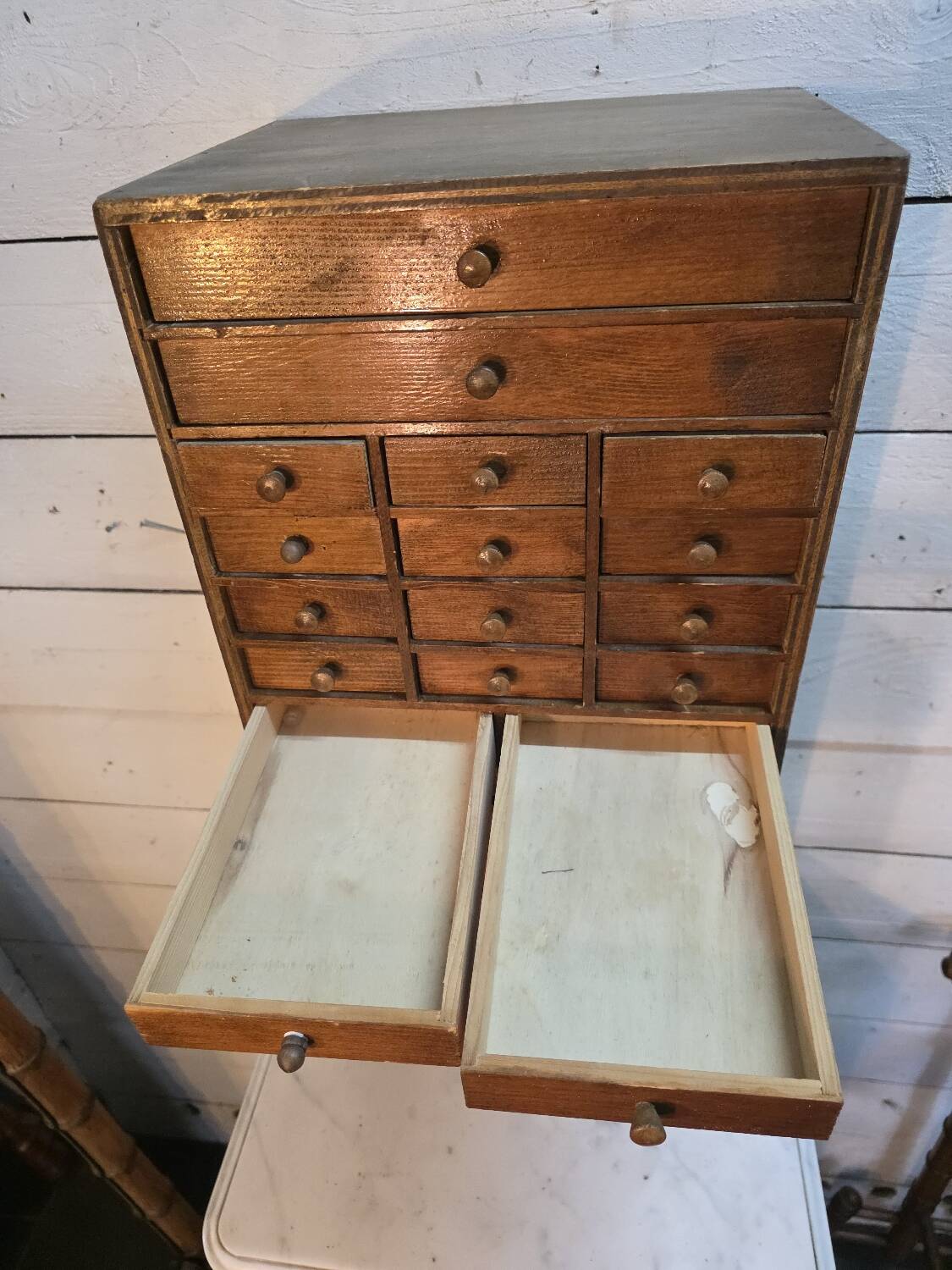 Watchmaker's workshop cabinet with drawers