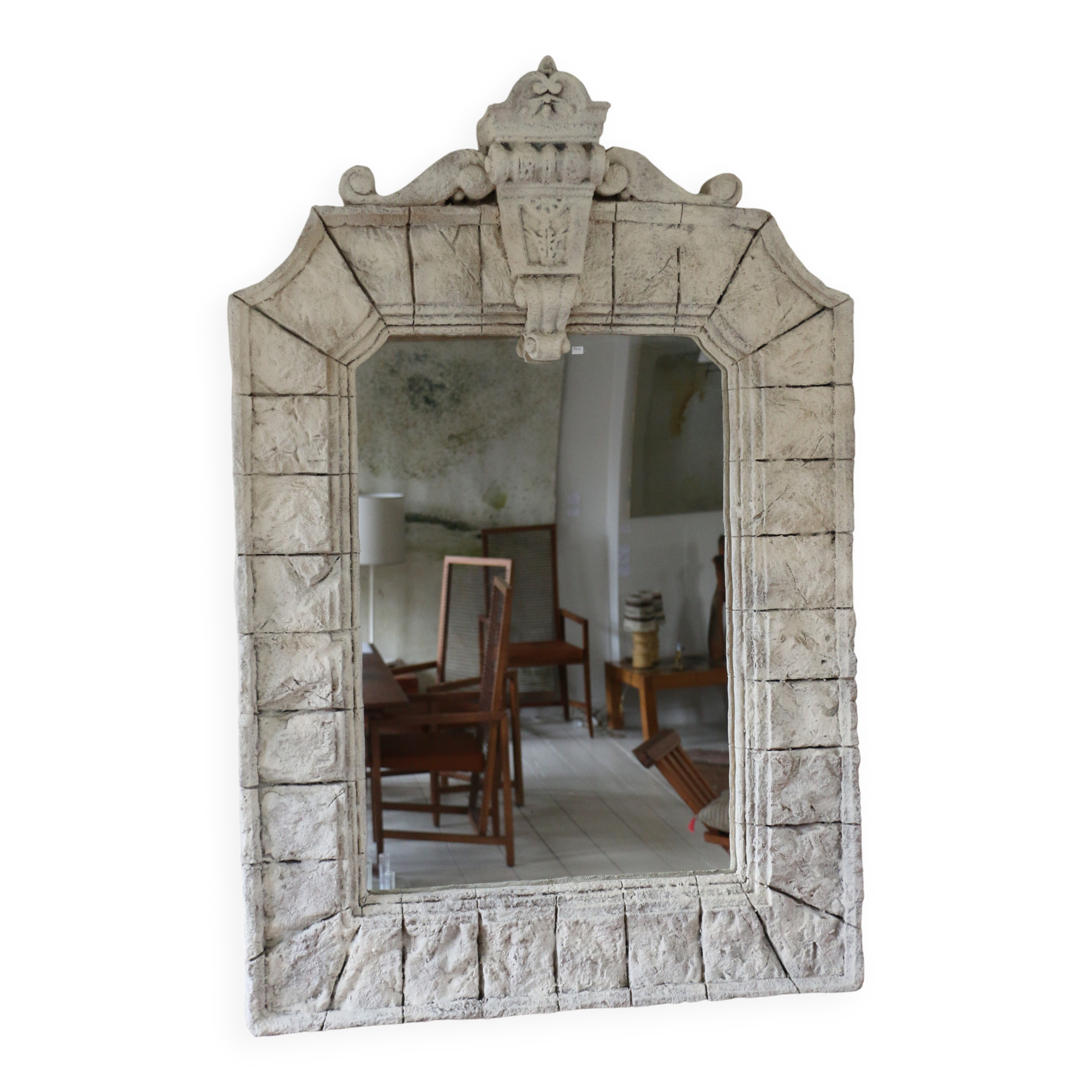 An antique decorative mirror. France 1950s.