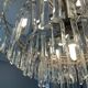 Large crystal chandelier with cascade of pendants from the 60s and 70s