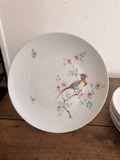 Lot 5 Plates Porcelain Seltmann Weiden Bavaria Birds Pheasant