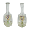 lot of 2 art-New enamelled bottles around 1900 water carafes for absinthe