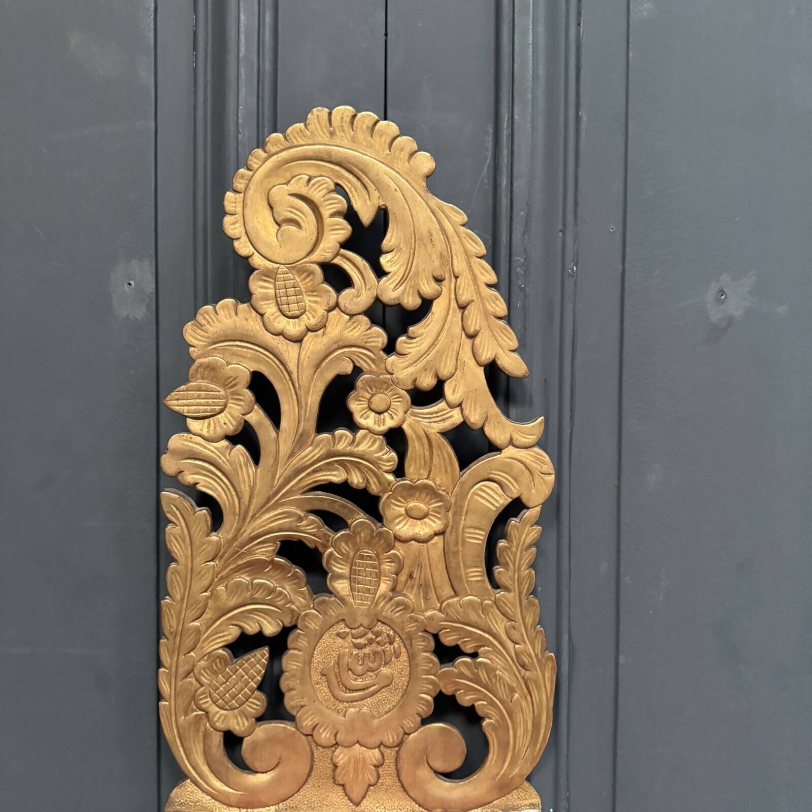 19th century carved gilded wood ottoman shelf