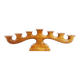 Anthroposophical candle holder in carved wood