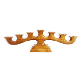 Bougeoir anthroposophique en bois sculpté