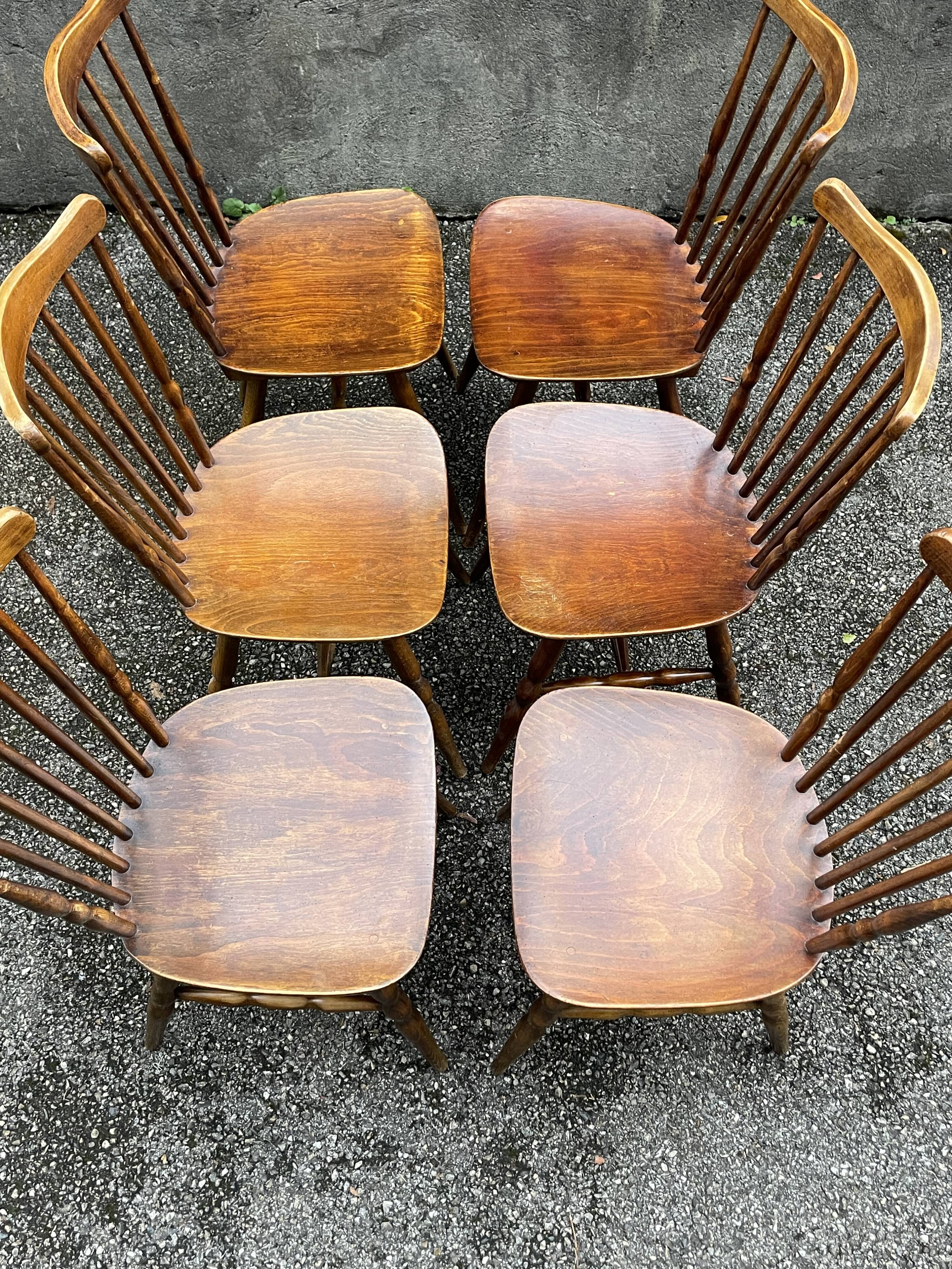 Set of 6 Baumann bistro chairs
