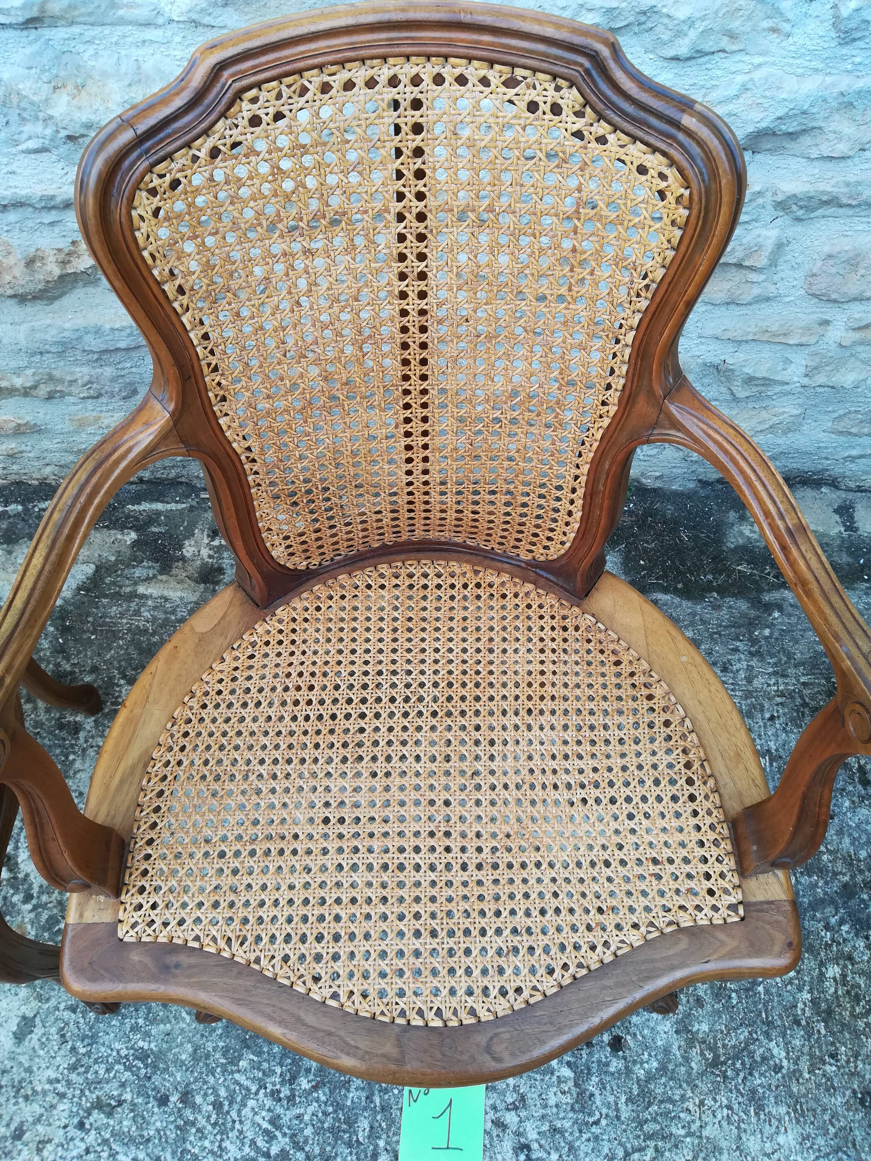 Louis xv style canne chairs