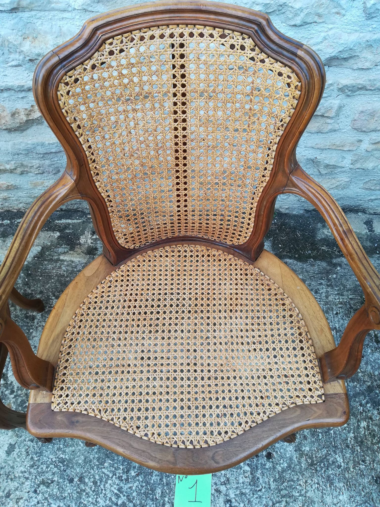 Caned armchairs in Louis XV style