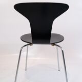 A set of 6 black Munkegaard designed by Arne Jacobsen in 1955.