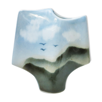 Vase paysage Yves Mohy Virebent 1970