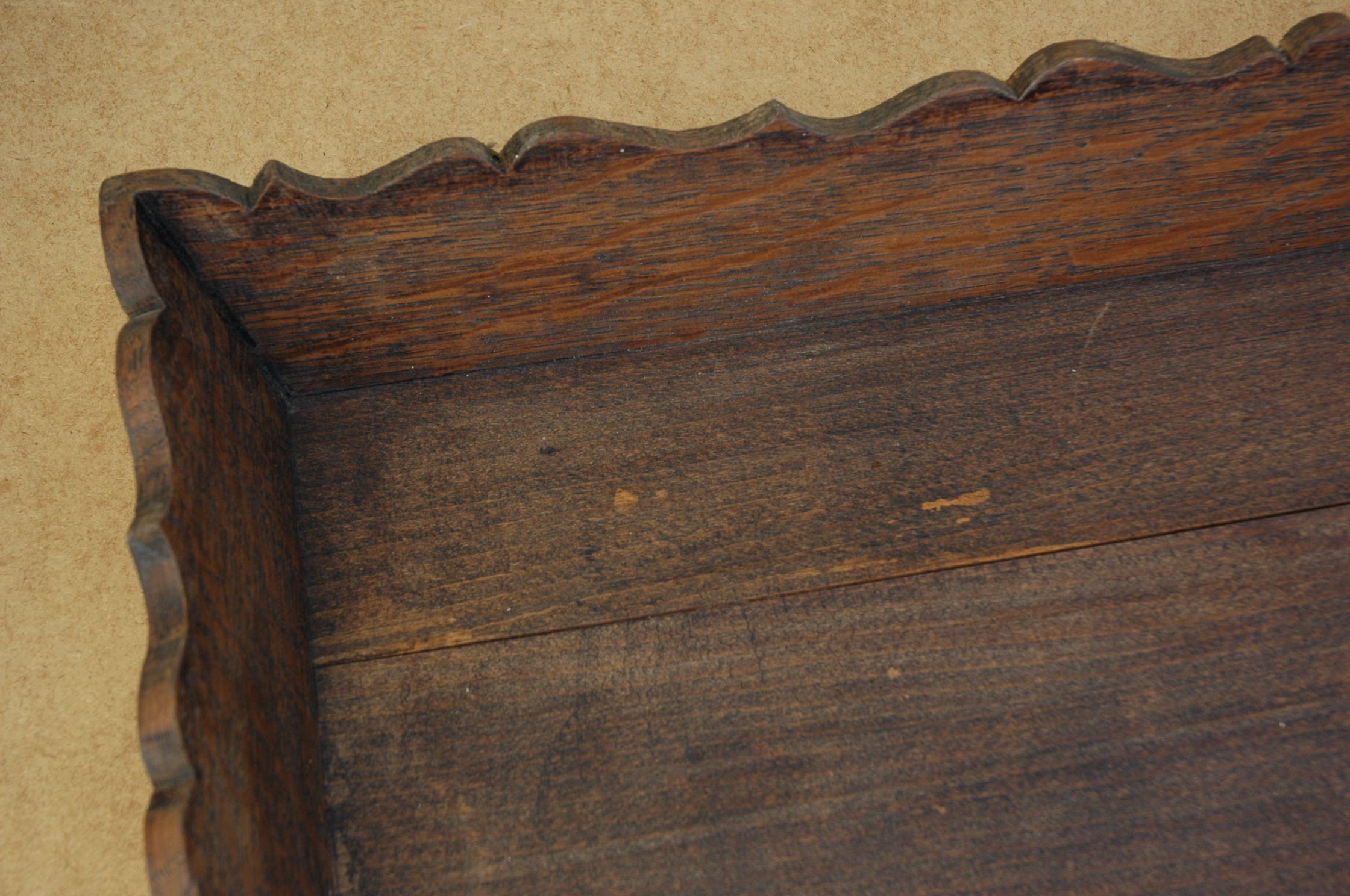 Old solid oak tray 62cmx45cm