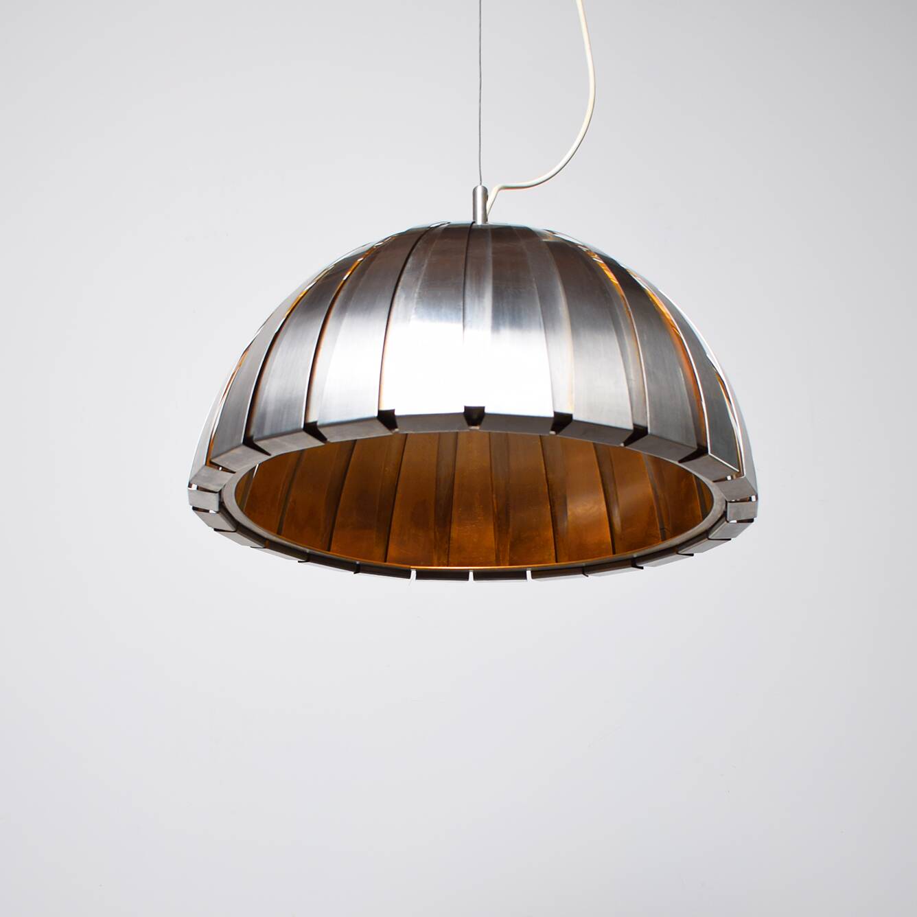 Mid Century Calotta Pendant Lamp By Elio Martinelli