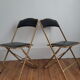 Lot de 2 chaises pliantes skai et métal