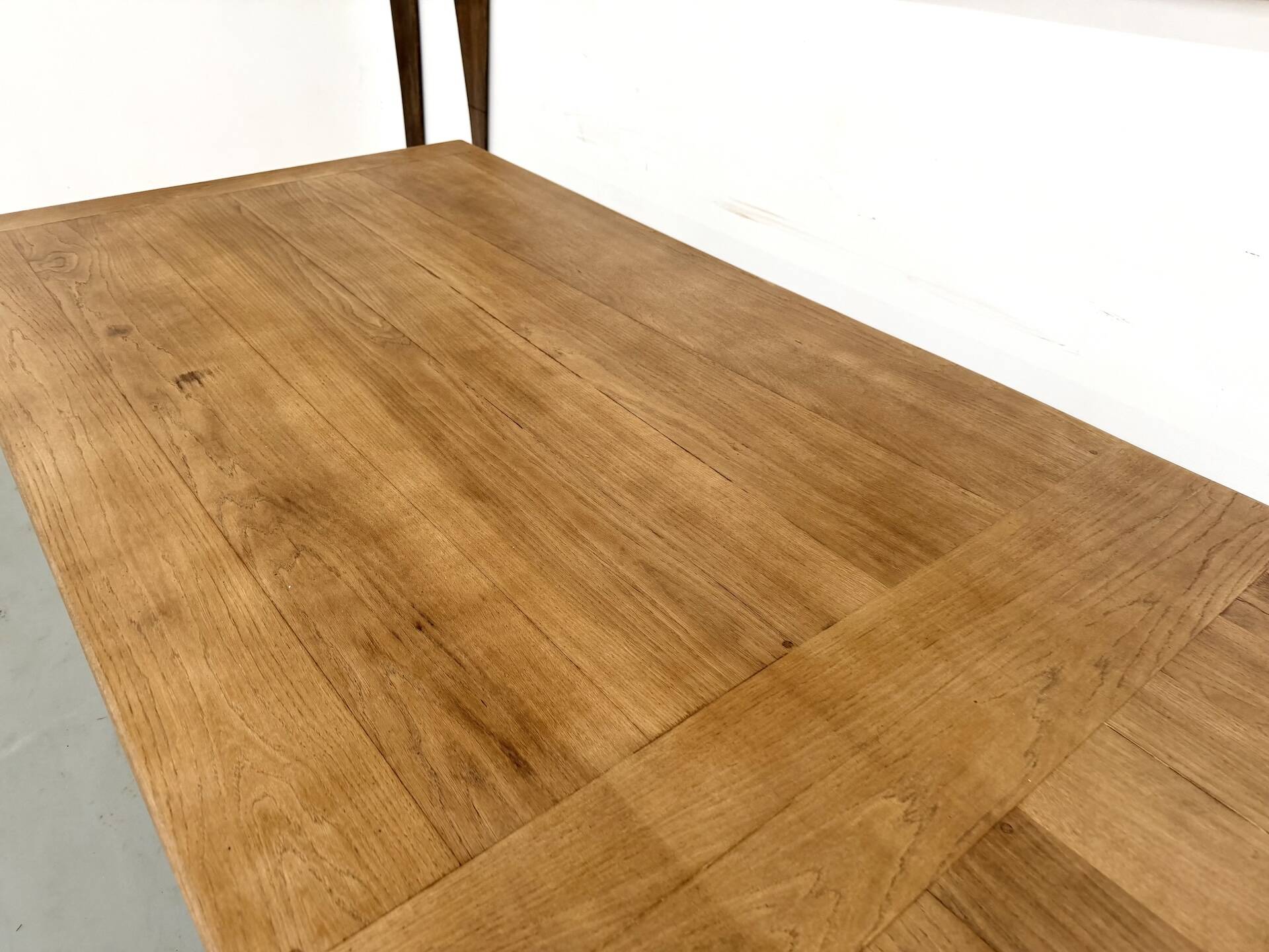 XXL farmhouse table in solid oak 350 cm - Reconstruction Style - 1950s