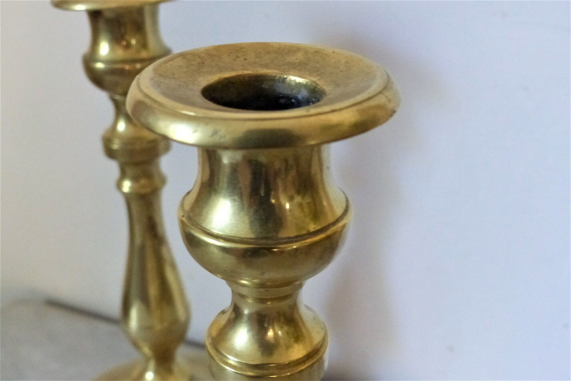 Pair of brass candlesticks early 20th century