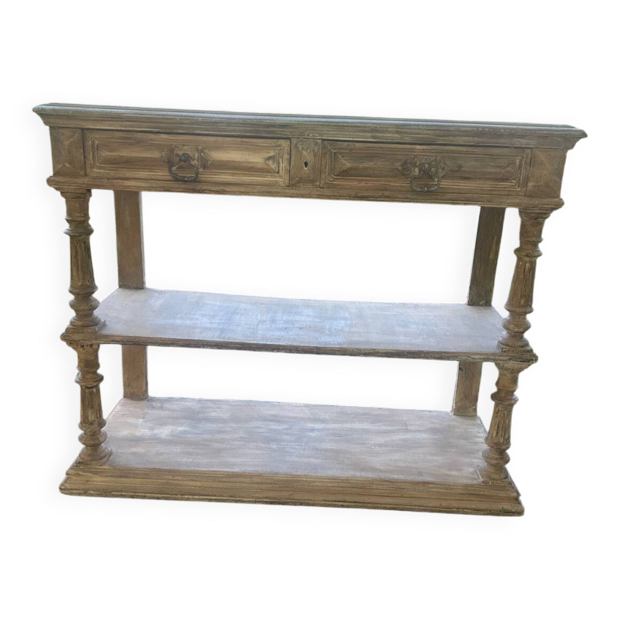Provençal console – 2 drawers & shelves
