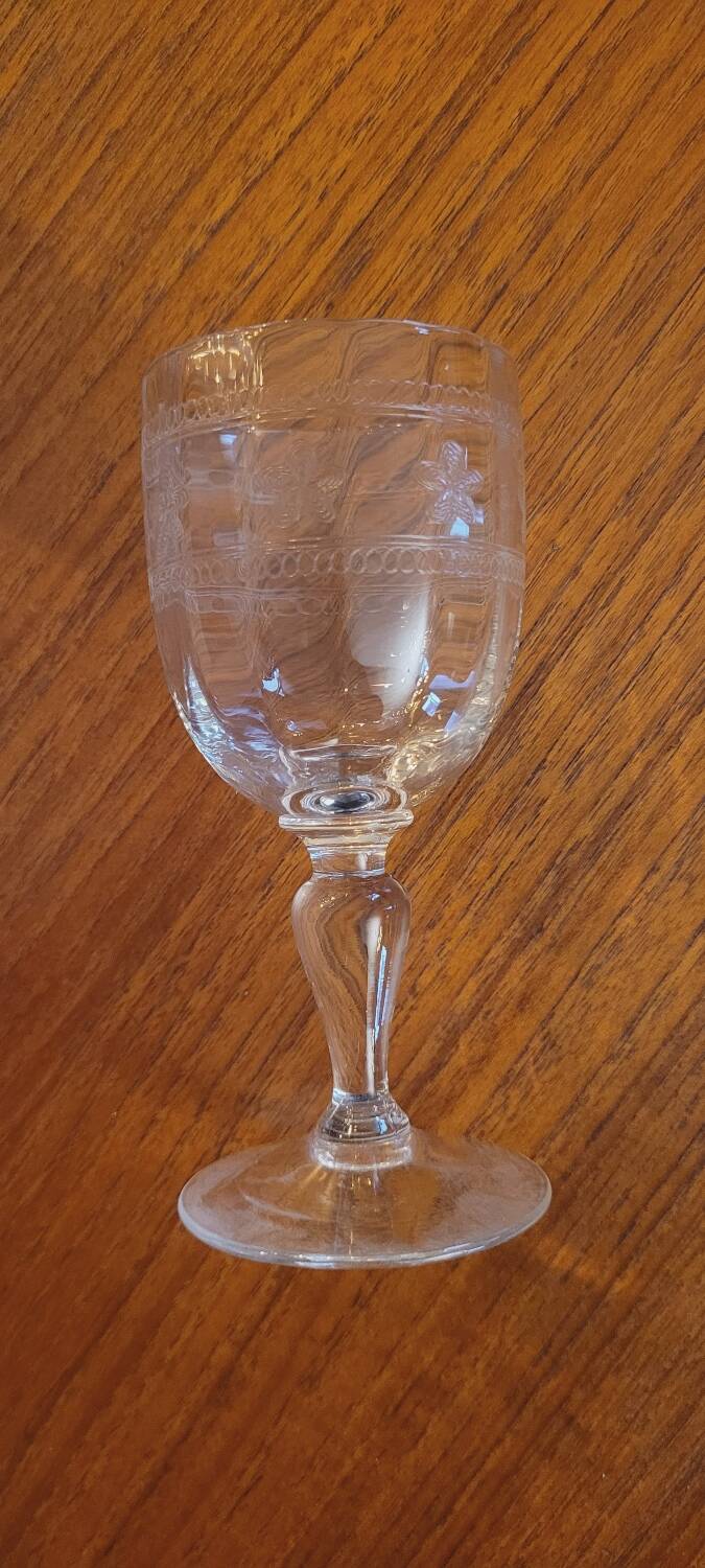 Late 19th century stemmed glasses