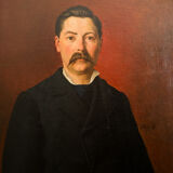 Eugene Deully 1882, great portrait with a lot of character .. Signed.