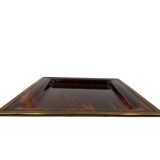 Hollywood regency brass and tortoiseshell lucite tray, Italy 1970s