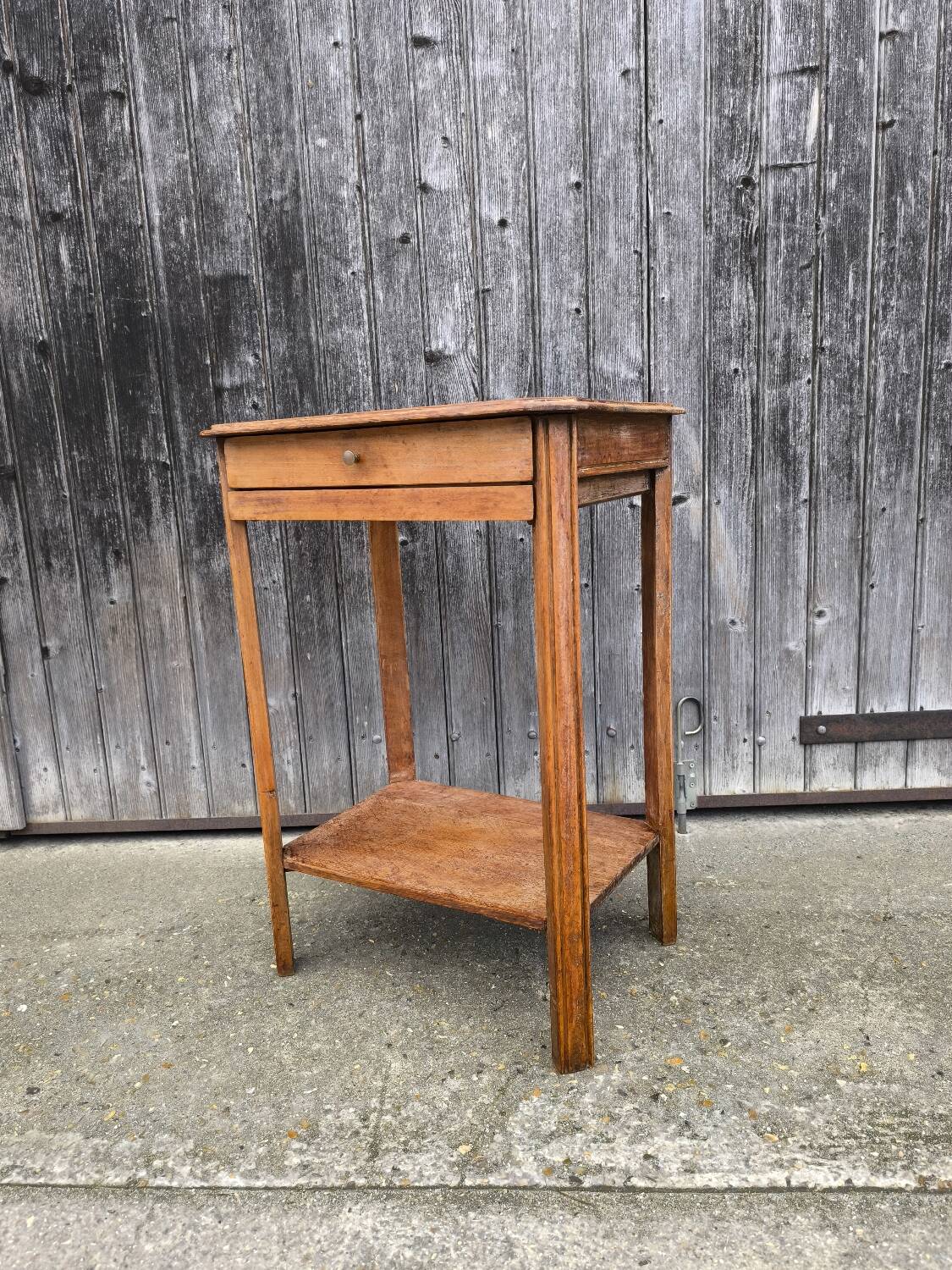 Solid oak side table 1950