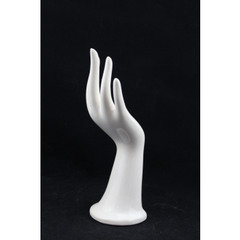 Hand soliflore white ceramic baguier