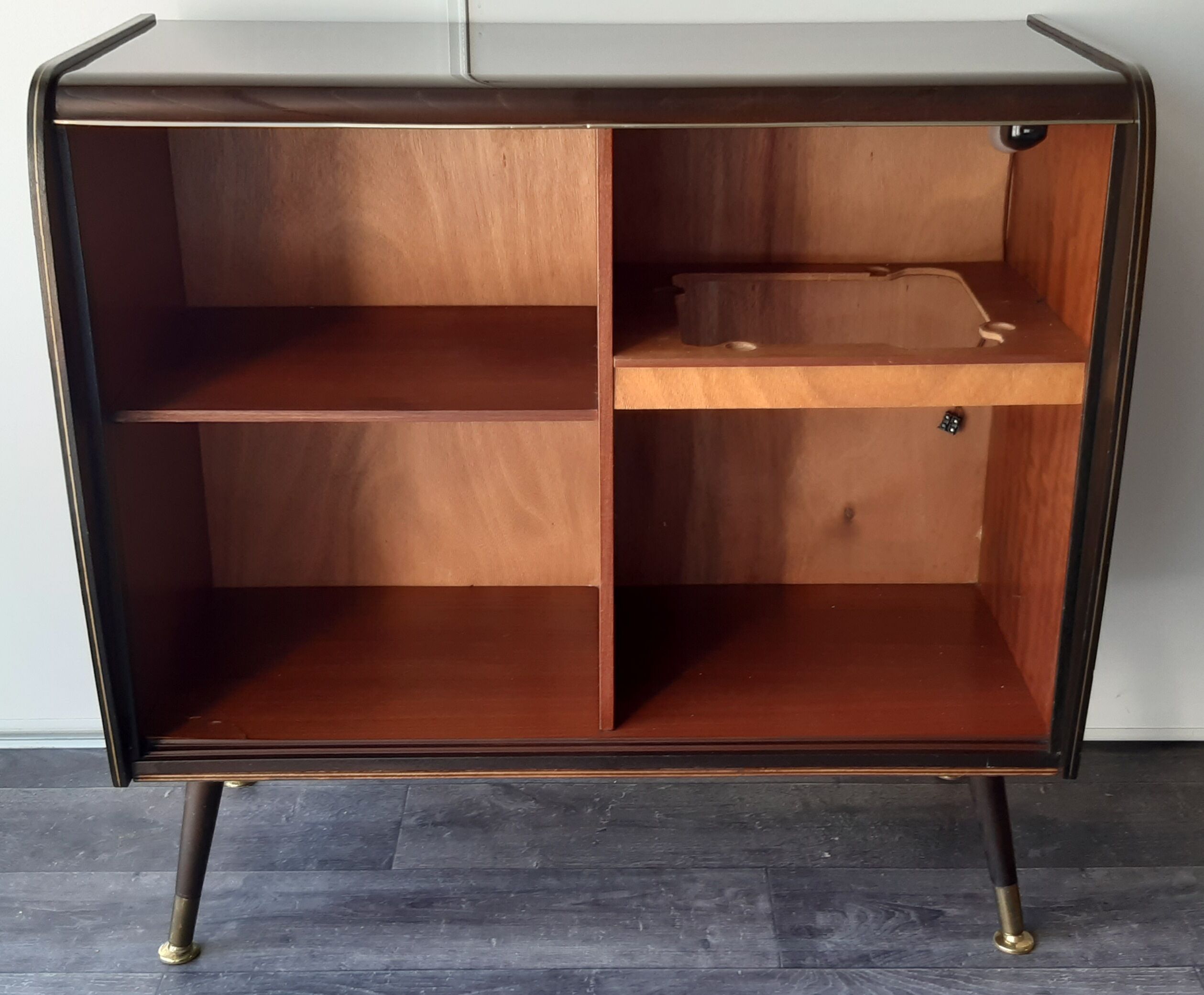 Vintage record player radio cabinet