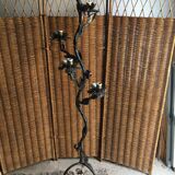 Footlight with opaque crystal globes.