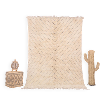 Tapis marocain en laine tissé main, 250x150 cm, style traditionnel