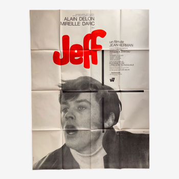 Affiche cinéma originale "Jeff" Alain Delon 120x160cm 1969