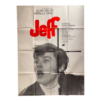 Original cinema poster "Jeff" Alain Delon 120x160cm 1969