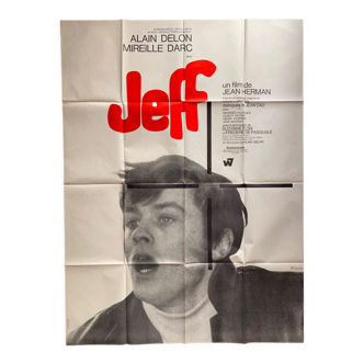 Affiche cinéma originale "Jeff" Alain Delon 120x160cm 1969