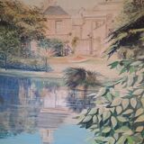 Large oil painting on wood by Jy Doussot contemporary French painter